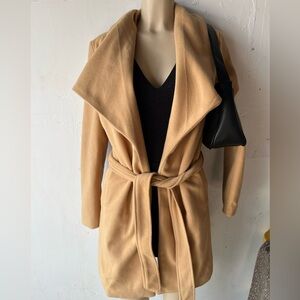 Love tree Tan Winter Belted Coat New York Core